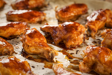 Roasted chicken drumsticks