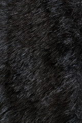close up of black fur - textile background