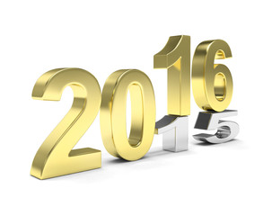 2015-2016 change new year 2016 isolated