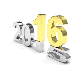 2015-2016 change new year 2016 isolated