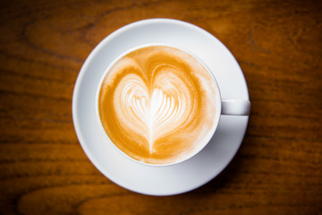 a cup of hot coffee