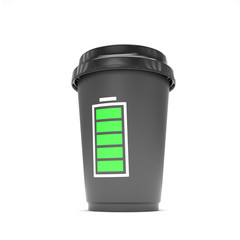 Coffee to go on white
