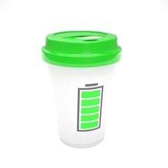 Coffee to go on white