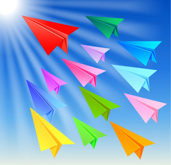 Paper planes follow their leader