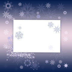 christmas decoration  Blue background with space for text ,illustration