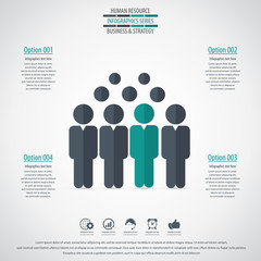 Business management, strategy or human resource infographic 