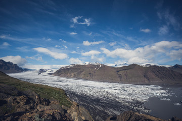 Skaftafell glacier in south Iceland