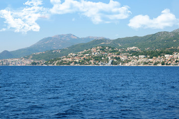 Fototapeta na wymiar Herceg Novi. Kotor bay, Montenegro. Adriatic sea. Sea view