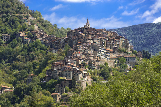 the beautiful village of Apricale, near Sanremo, Liguria, Italy
