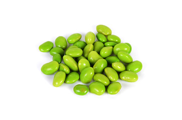 fresh peas isolated on white background