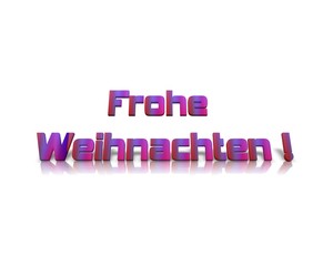 Fototapeta premium Frohe Weihnachten 3d schrift