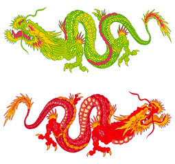 Obraz premium chinese dragons