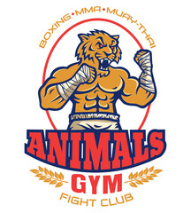 Fototapeta na wymiar sport logo for fighting club