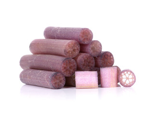 lotus stem on white background