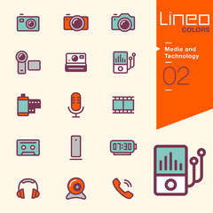 Lineo Colors - Media and Technology icons