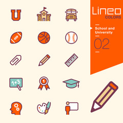 Lineo Colors - School and University icons