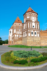 Fototapeta na wymiar Republic of Belarus, Mir Castle Complex.