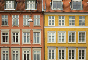 Fototapeta na wymiar Colorful houses in Copenhagen