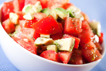 Tomato and avocado salad