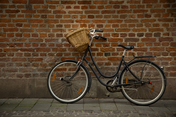 Fototapeta na wymiar Bicycle on a wall