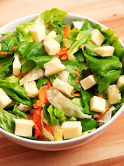 Green salad with cheese