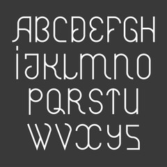 Type letters and numbers Vector design elements.