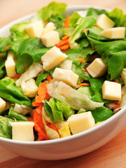 Green salad with cheese