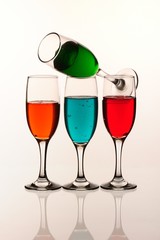colorful cocktail glasses