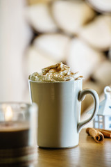 hot chocolate with whipped cream
