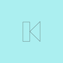 Back Track arrow Media player control button