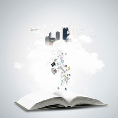 Opened book