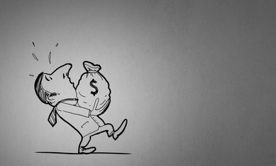 Obraz premium Cartoon funny man