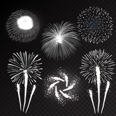 Fireworks festive  bursting sparkling vector