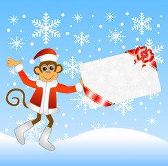 Monkey with a gift card