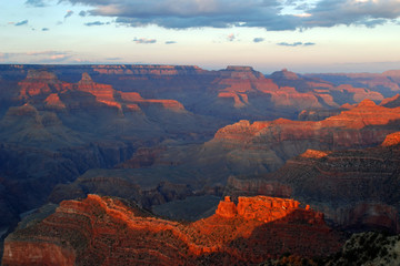 Sonnenuntergang am Grand Canyon, Arizona, USA
