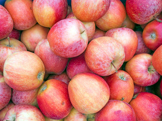 Bright red apple background