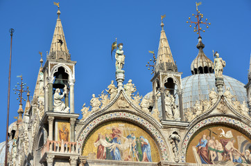 Fototapeta na wymiar Saint Mark Basilica spires
