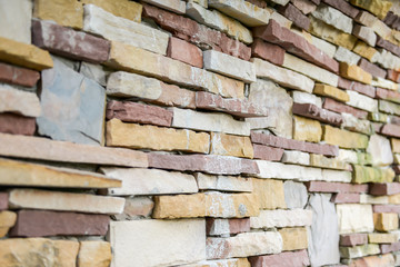 stone wall made with blocks
