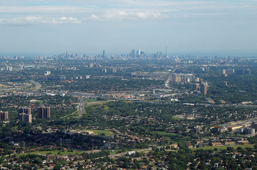 Blick auf die Skyline von Toronto, Ontario, Kanada