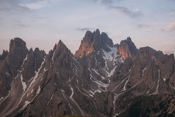 Obraz premium Amazing scenery in the early morning in the mountain range of th