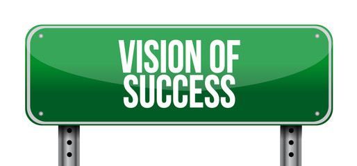 vision of success road sign concept