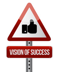 vision of success like hand road sign concept