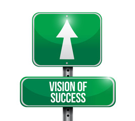 vision of success road sign concept