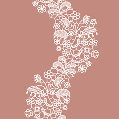 Lacy vintage trim.