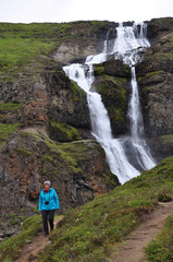 Wasserfall bei Hoftiegur, Island