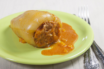 Bulgarian peppers stuffed with meat