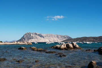 Tavolara cliff in Sardinia, ITaly.