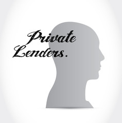 private lenders head mind sign concept