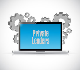 private lenders technology computer sign concept