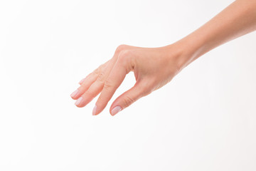Woman's hand as if holding something